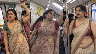 Drawing Stranger Aunty Impress In Metro – Indian Porn Video